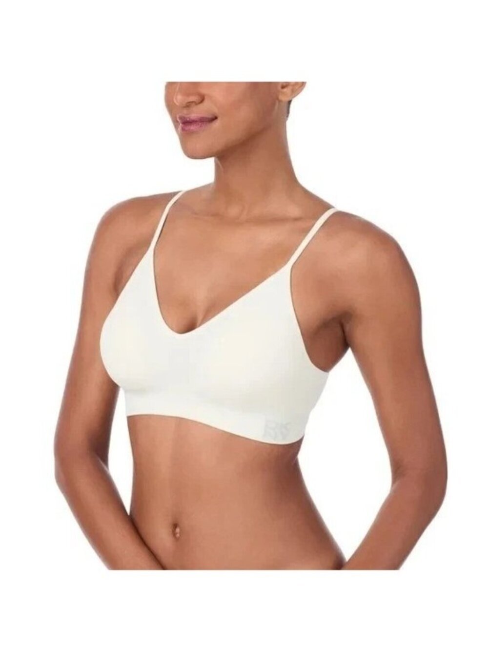 NWT DKNY Women's M 2-Pack Seamless Bra Black Cream F1243 - Picture 4 of 10